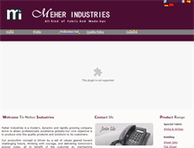 Tablet Screenshot of meherindustries.com